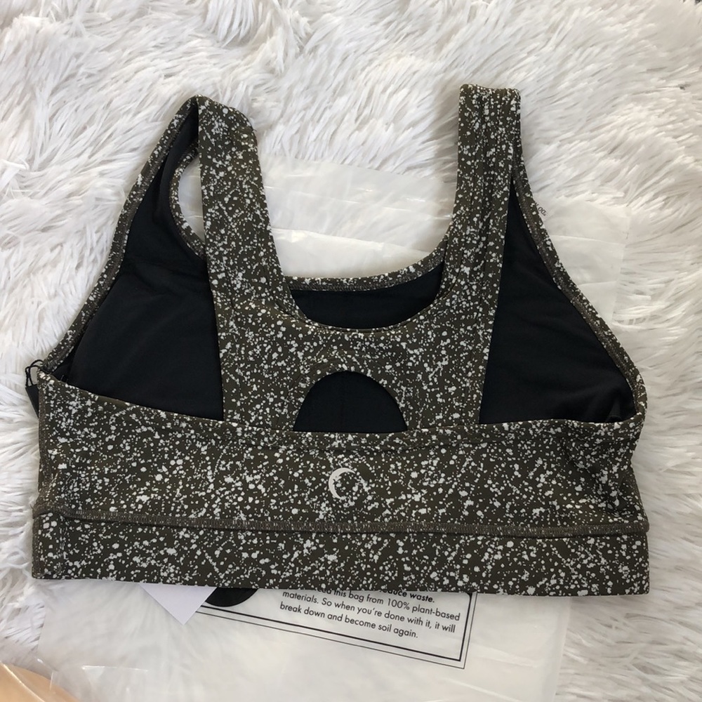 ZYIA Olive Green Speckled Sports Bra - Medium - Picture 6 of 13